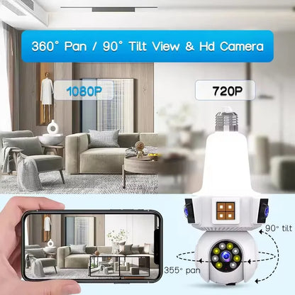 Camara de seguridad 360°con luz LED