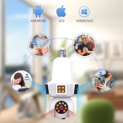 Camara de seguridad 360°con luz LED